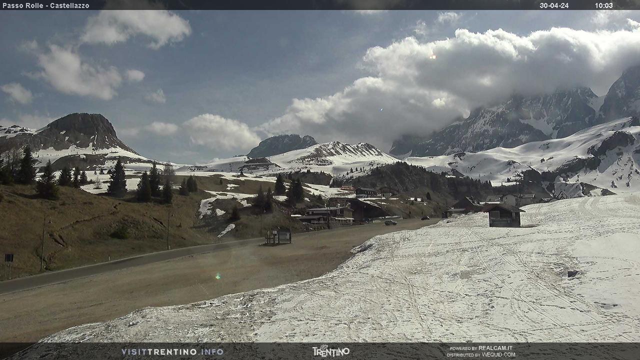 Webcam Strada Passo Rolle - San Martino di Castrozza, Dolomiti Superski
