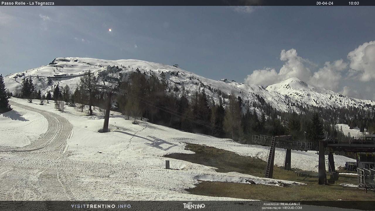 Webcam Pale di San Martino - Passo Rolle, Dolomiti Superski