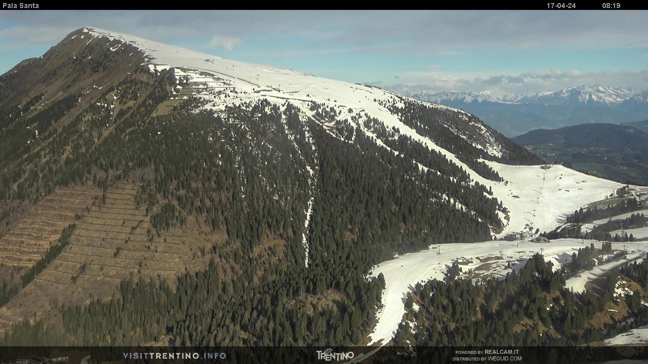 Webcam Panorama Pala di Santa - Pampeago, Ski Center Latemar - Val di Fiemme